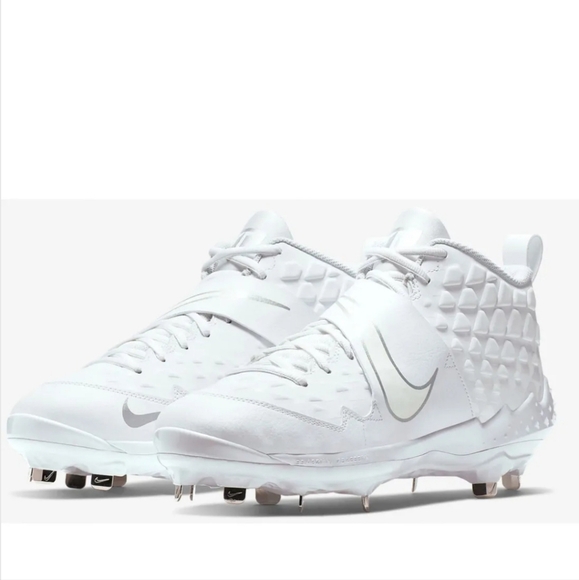 Nike Force Air Trout 6 Pro Whitw Metal Baseball Cleats Size 9 main image 5